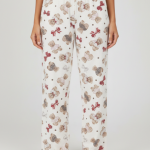 παντελόνι πυτζάμα βαμβακερή με αρκουδάκια