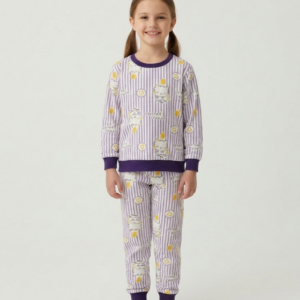 Βαμβακερή Πυτζάμα Ελληνικής Παραγωγής με σχέδιο γατάκια