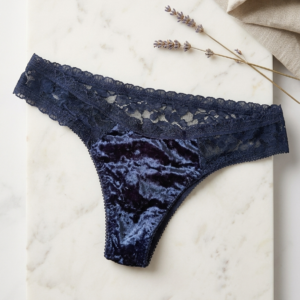 στρίνγκ με δαντέλα & βελούδο μπροστά