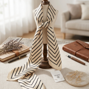 Μαντηλι Satin Touch με Chevron Pattern